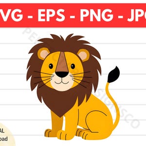Simple Lion Svg, Simple Lion Vector, Simple Lion Svg File For Cricut, Simple Lion Outline, Simple Lion Printable Art Design