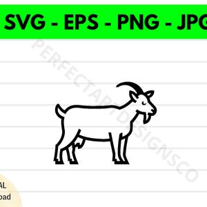 Melkgeit overzicht Svg-bestand, melkgeit snijden Svg-bestand voor Cricut, melkgeit Clipart Svg, melkgeit Vector Svg Png Eps