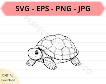 Cute tortoise svg file, baby tortoise outline svg, tortoise clipart svg, tortoise svg cut files for cricut, tortoise svg eps png jpg