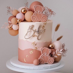 Baby Cake Charm / Baby Cake Topper / Baby Shower Cake Charm / Gender Reveal Script Cake Charm