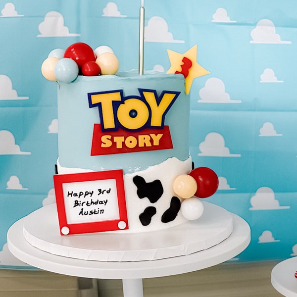 Toy Story Birthday Cake Topper, Happy Birthday Charm, Acrylic Happy Birthday Topper, Personalized Toy Story Charm, Boy Story