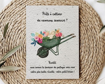 Carte à planter Annonce, Annonce Grossesse, Annonce Subtile, Annonce Grands-parents, Carte Merveilleuse pour Annonce Grossesse