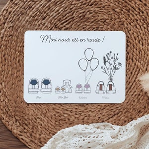 Pregnancy announcement card, Customizable with sneakers, Original announcement, Baby sneakers, Create your personalized card