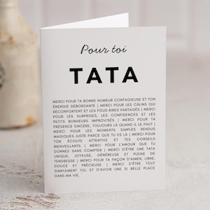 Bedanktkaart voor tante - Bedankt - Verjaardag van tante - Kaart voor jou tante - Aanpasbaar
