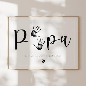 Dad's Footprint, Poster for Dad, Father's Day, Dad's Birthday, Baby Shower Gift, Baby Footprint, Baby Keepsake, Unframed