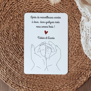 Pregnancy announcement card, personalized pregnancy card, announce baby date, pregnancy announcement idea, customizable baby announcement