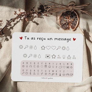 Carte message codé personnalisée, Carte pour annoncer une grossesse, un mariage, pour faire une demande de témoin ou marraine image 5