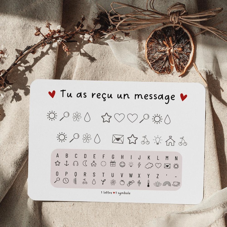 Carte message codé personnalisée, Carte pour annoncer une grossesse, un mariage, pour faire une demande de témoin ou marraine image 5