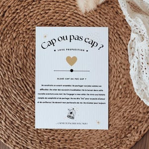 Demande de Pacs - Carte Cap ou Pas - Papier Premium Texturé - Demande de Pacs Elegante - Carte avec un Papier Luxe