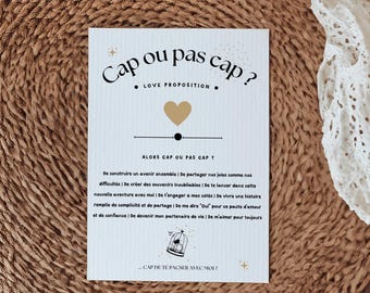 Demande de Pacs - Carte Cap ou Pas - Papier Premium Texturé - Demande de Pacs Elegante - Carte avec un Papier Luxe