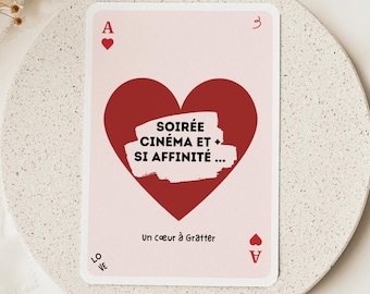 Ace of Hearts Scratch Card, Scratch Ticket, Personalized Card, Civil Partnership Request, Surprise Announcement, Couple Gift, Valentine's Day