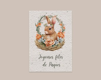 Easter Planting Card - Happy Easter Holidays - Easter Seed Cards - Easter Bunny