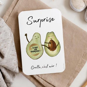 Carte annonce Sexe Bébé,  Gender Reveal, Fille ou Garçon, Annonce Sexe Bébé, Carte personnalisable, Carte originale de Qualité