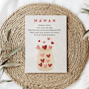 Carte à planter Maman - Cadeau Fête des Mères, Cadeau anniversaire Maman, Cadeau Enfants pour Maman, Meilleure Maman