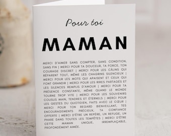 Biglietto di ringraziamento per la mamma - Grazie - Compleanno della mamma - Festa della mamma - Biglietto per te mamma - Personalizzabile