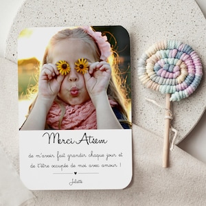 Carte Merci avec Photo, Merci Nounou, Souvenirs Maîtresse, Carte Originale, Qualité Professionnelle, Remerciement Enfant image 5