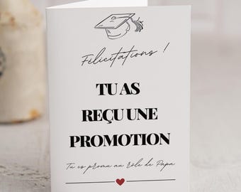 Carte Annonce Futur Papa - Tu as Reçu une Promotion - Annonce Grossesse Personnalisable - Carte Premium