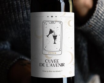 étiquette cuvée de l'avenir - Etiquette annonce personnalisable - Etiquette à coller sur bouteille - Faites une annonce ou une demande