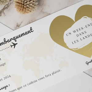 Customizable plane ticket scratch card - Boarding pass - Travel card - Personalized boarding pass