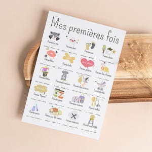 Biglietto di auguri per i miei 20 primi momenti con il tuo bambino - Ricordi delle prime tappe importanti - Biglietto di auguri per la nascita in colori misti per bambina o bambino