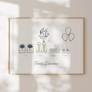 Family sneakers poster, Family Sneakers, A pair of shoes for each member of the family, Original personalized gift