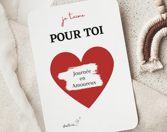 Carte à gratter Saint Valentin , Ticket à gratter, Carte Personnalisée, Demande Pacs, Voyage Surprise, Annonce surprise, Cadeau Couple