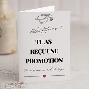 Carte Annonce Papi - Annonce Grossesse - Futur Papi - Carte Premium - Annonce Bébé - Personnalisable