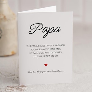 Carte pour Papa - Remerciement - Anniversaire Papa - Fête des Pères - Carte Pour Toi Papa - Personnalisable
