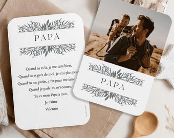 Dad Card with Photo, Dad Poem, Dad Gift, Father's Day, Birthday, Professional Quality, Personalized Gift for Dad