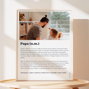 Póster de Papá Personalizable con Foto - Regalo de Moda - Día del Padre - Regalo Original y de Calidad - Póster sin Marco