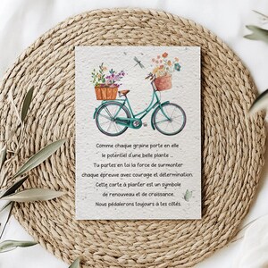 Carte à planter Courage - Carte de Soutien - Carte à faire pousser - Epreuve et Maladie - Cadeau pour donner de la force et du courage
