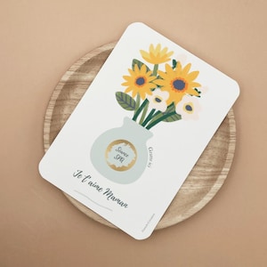 Carte à gratter pour Maman, Mamie, Tata, Bonne fête, cadeau à gratter personnalisable, papier en coton épais fabriqué en France