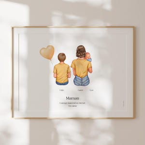 Retrato de família personalizado - Pôster de família original - Presente exclusivo - Crie seu retrato