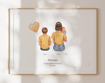 Personalized Family Portrait - Original Family Poster - Unique Gift - Create your portrait