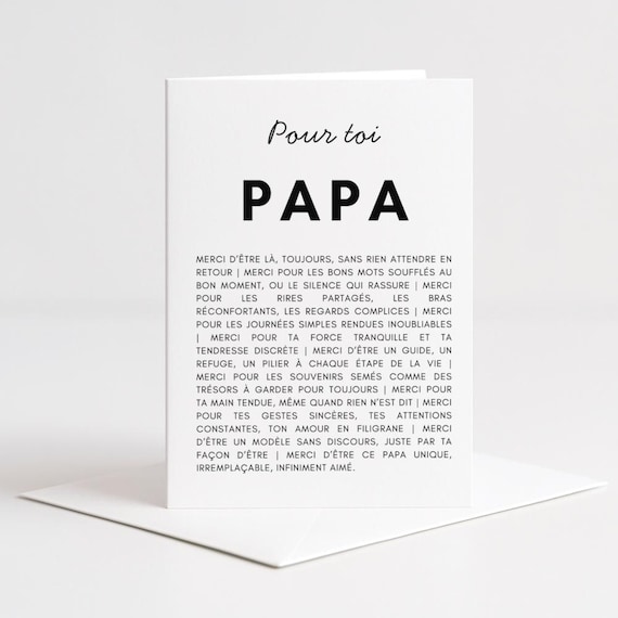 Cartes De Remerciement Pour Papa – Grape-Ful – Carte D
