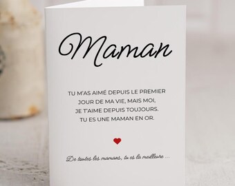 Card for Mom - Thank you - Mom's Birthday - Mother's Day - Card for you Mom - Customizable