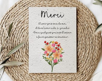Thank you plantable card - Nanny thank you card - Card for teacher - Thank you for helping me grow - ATSEM card - Thank you Nanny