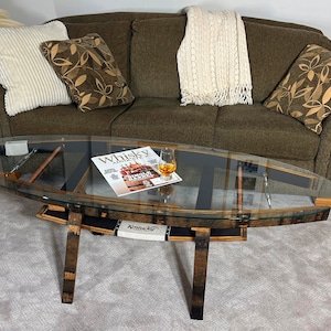 Bourbon Barrel Stave Cocktail and Coffee Table