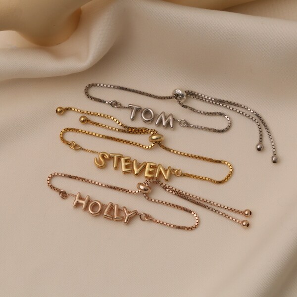 Adjustable Bead Bracelet Letters Etsy