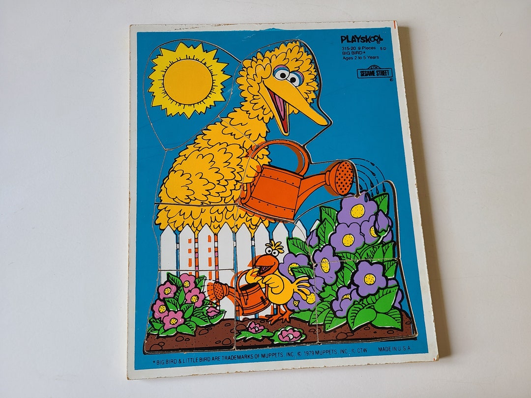 1979 Playskool Big Bird Wood Puzzle Etsy