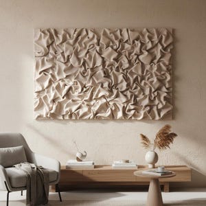 Gips muurkunst met textuur: abstract wit canvasschilderij