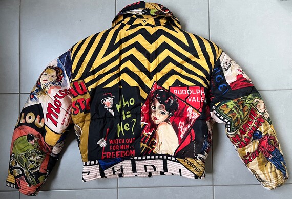 Versace Jeans Couture 90's Aqua Blue Faux Fur Jacket