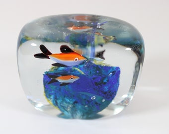 Lampwork Fish Aquarium Paperweight