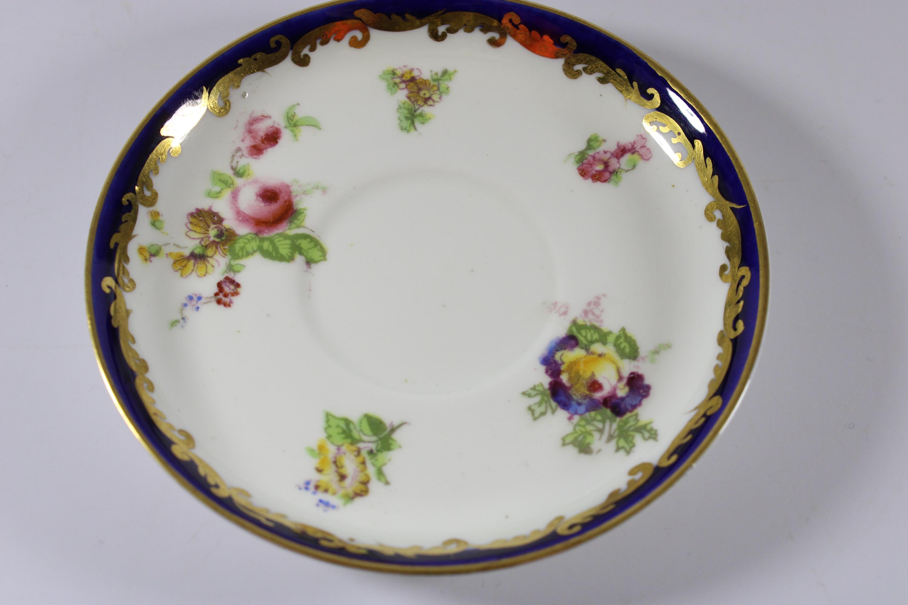 Antique Crescent George Jones & Sons Hand-painted Cup and