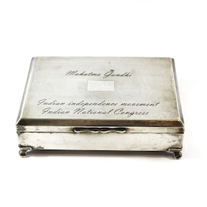 Rara scatola originale per l'indipendenza indiana del Mahatma Gandhi / Scatola per sigarette vintage del Congresso nazionale indiano / Rara scatola per sigarette