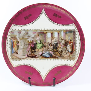Royal Epiag Art DecoKlassische antike römische Motiv-Kuchenplatte/Czechoslovakia