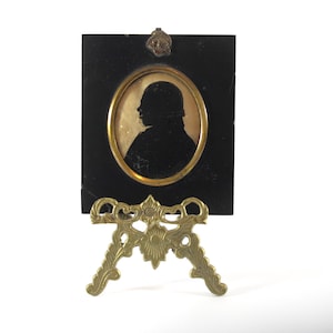 Late 18th/ Early 19th Century Miniature of a Large Gentleman on Reverse Glass (with writing on the back)
