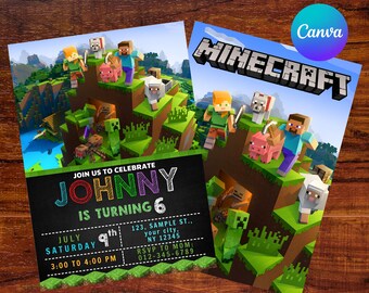 Minecraft Birthday Etsy