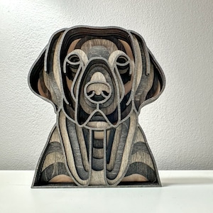 Labrador Retriever 3D Pet Portrait | Wood Home Decor | Pet Picture | Personalized Dog | Gift Idea | Dog Mom Dog Dad Gift | Dog Memorial |Lab