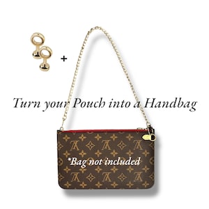 Verbindungsring (2er Set) / Gap Buckle für deine Neverfull Pochette, Clutch oder Geldbörse. Umrüstkit Pochette Öse Goldkette Organizer